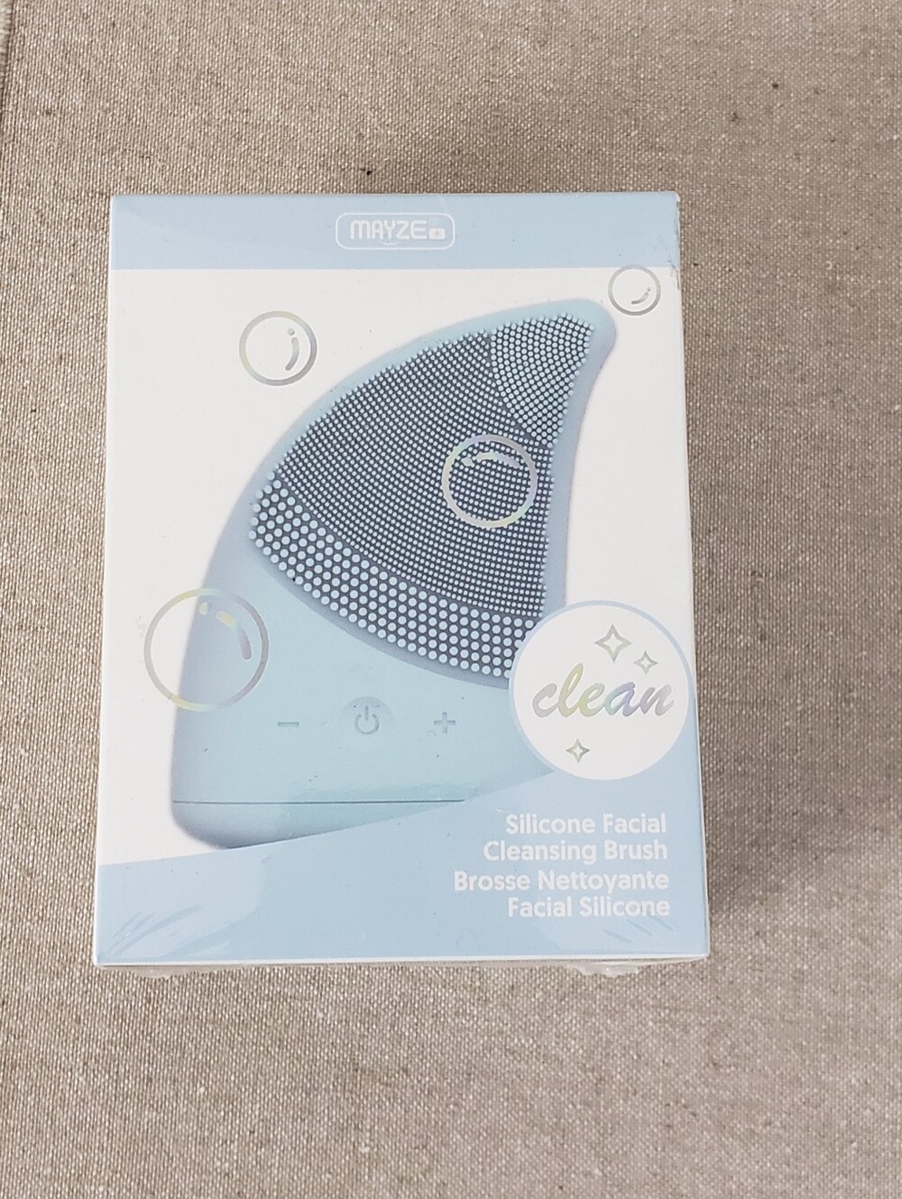 NIB Mayze Silicone Sonic Facial Cleansing Brush Blue